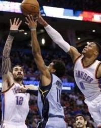  雷霆双少合砍八十五分擒老鹰  